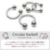 サーキュラーバーベル 拡張ピアス ボディピアス 10G ラージゲージ 10ゲージ 金属アレルギー対応 サージカルステンレス シンプル 耳たぶ 凛 RIN 専門店 アクセサリー ボールキャッチ