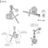 [14G/16G]オリジナル0013ストレートバーベルクラウンクロスピアスボディピアスボディーピアスボディピピアス「BP」「NAN」「1cml」|ボディピアスストレートバーベルおしゃれかわいい14ゲージ16ゲージへリックス「styl」