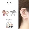 リボンジュエル付き華奢ボディピアス専門店凛軟骨ピアス14G16Gかわいいサージカルステンレスストレートバーベル専門店凛RIN