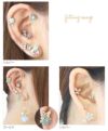 軟骨ピアス 蝶バタフライ ジュエル キラキラ 小さい ミニ 蝶々 軟骨ピアス ボディピアス 羽 14G 16G ストレートバーベル 片耳用 可愛い 専門店凛 トラガス 生き物 RIN