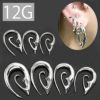 [12G]変形0014/フック型/トライバル/シルバー/ボディピアス/ボディーピアス/ボディピ/ピアス/ラージゲージ「BP」