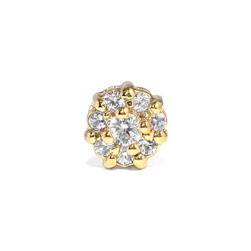 16G 軟骨ピアス フラワー ジュエル ビジュー 花 金属アレルギー