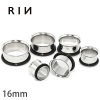 拡張ピアスボディピアストンネルシングルフレア16mmシンプルサージカルステンレス製金属アレルギー対応専門店凛RIN激安通販定番スタンダードラージゲージ