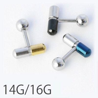 ボディピアスカプセル薬舌ピアス軟骨用病みかわ可愛いストレートバーベルサージカルステンレス金アレ対応専門店凛RINプチプラ16G14G