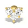 ハートジュエルピアス・ゴールドクリア
