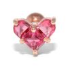 ハートジュエルピアス・ピンクゴールドピンク