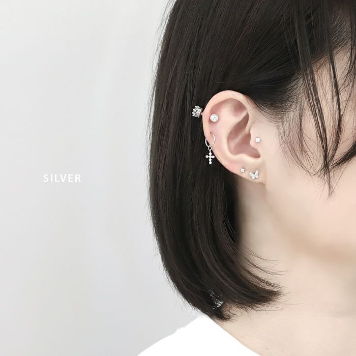 [12G・14G16G・18G]キャッチ0095パーツネジ式蝶々ジュエルカスタマイズボディピアスボディーピアスボディピピアス「BP」「CUS」|ボディかわいい14ゲージ16ゲージおしゃれアクセサリーピアスキャッチ軟骨ピアス軟骨用12ゲージ18ゲージピアスパーツ