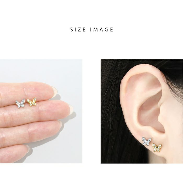 [12G・14G16G・18G]キャッチ0095パーツネジ式蝶々ジュエルカスタマイズボディピアスボディーピアスボディピピアス「BP」「CUS」|ボディかわいい14ゲージ16ゲージおしゃれアクセサリーピアスキャッチ軟骨ピアス軟骨用12ゲージ18ゲージピアスパーツ