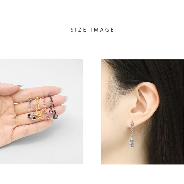 揺れる王冠クラウンチャーム付きピアスが凛ならメール便全品送料無料