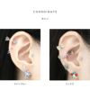 [12G・14G16G・18G]キャッチ0123花ジュエルネジ式ボールパーツカスタマイズボディピアスボディーピアスボディピピアス「BP」「CUS」「1cml」|14ゲージ16ゲージフラワーモチーフおしゃれお花ピアスキャッチ軟骨ピアス軟骨用12ゲージ18ゲージ「bl」