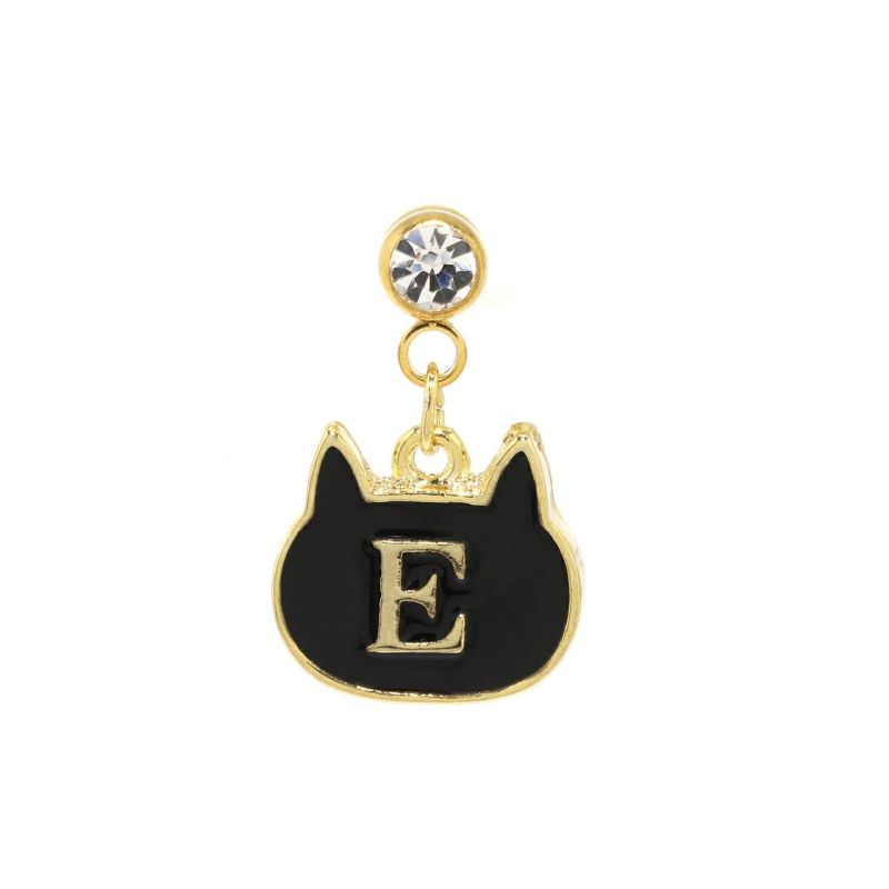黒猫 イニシャルボディピアス・E