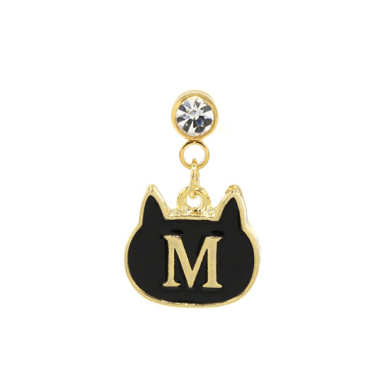黒猫 イニシャルボディピアス・M