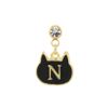 黒猫 イニシャルボディピアス・N