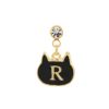 黒猫 イニシャルボディピアス・R