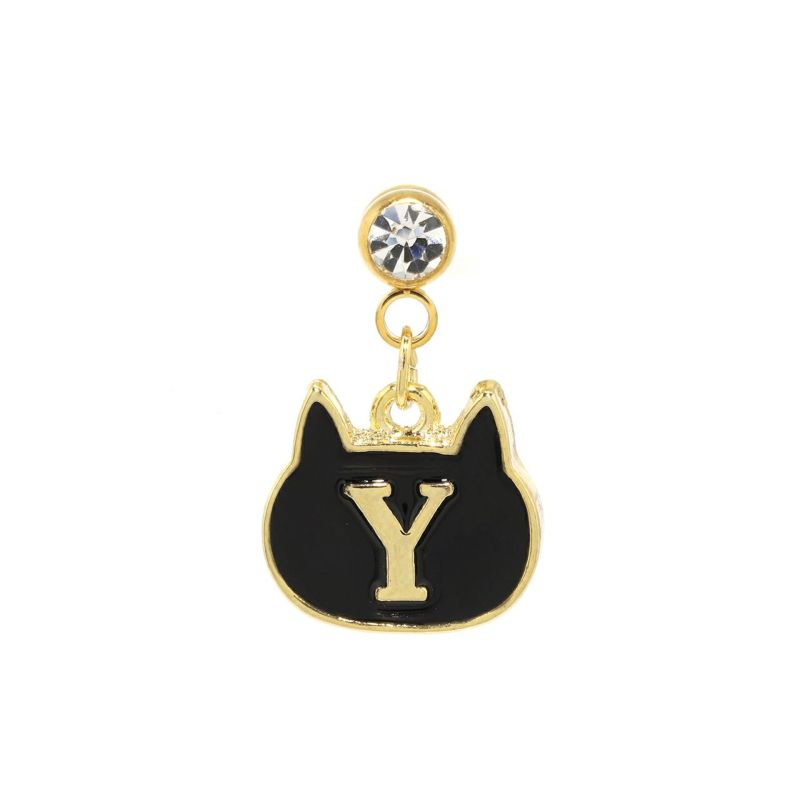黒猫 イニシャルボディピアス・Y