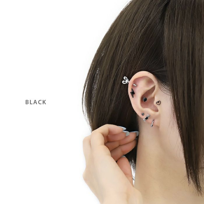 ボディピアス12G14G16G18Gキャッチ0019シルバーゴールドキャッチネジ式イナズマ雷カスタマイズボディーピアスボディピ「BP」「CUS」14ゲージ16ゲージおしゃれシルバーピアスピアスキャッチ軟骨ピアス軟骨用12ゲージパーツピアスパーツ「bl」