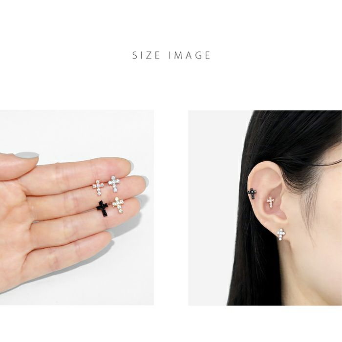 5ジュエル十字架キャッチ｜ボディピアス凛【公式】