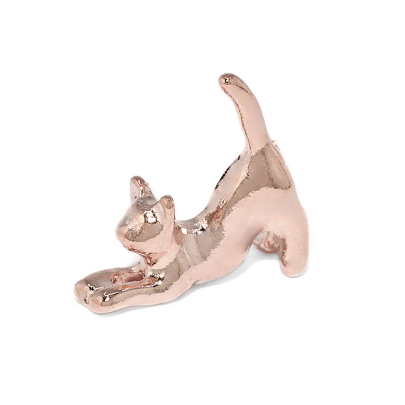 猫 チャーム ピンクゴールド