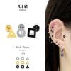 軟骨ピアス サークル スクエア 三角 トライアングル ストレートバーベル ボディピアス
