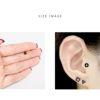 軟骨ピアス サークル スクエア 三角 トライアングル ストレートバーベル ボディピアス