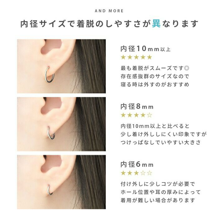 14G16Gワンタッチセグメントリングピアスつけっぱなしサージカルステンレスシルバーシンプルパープルボディピアスボディーピアス軟骨ピアス錆びないPVDコーティングおすすめ凛