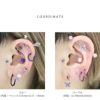 14G16Gワンタッチセグメントリングピアスつけっぱなしサージカルステンレスシルバーシンプルパープルボディピアスボディーピアス軟骨ピアス錆びないPVDコーティングおすすめ凛