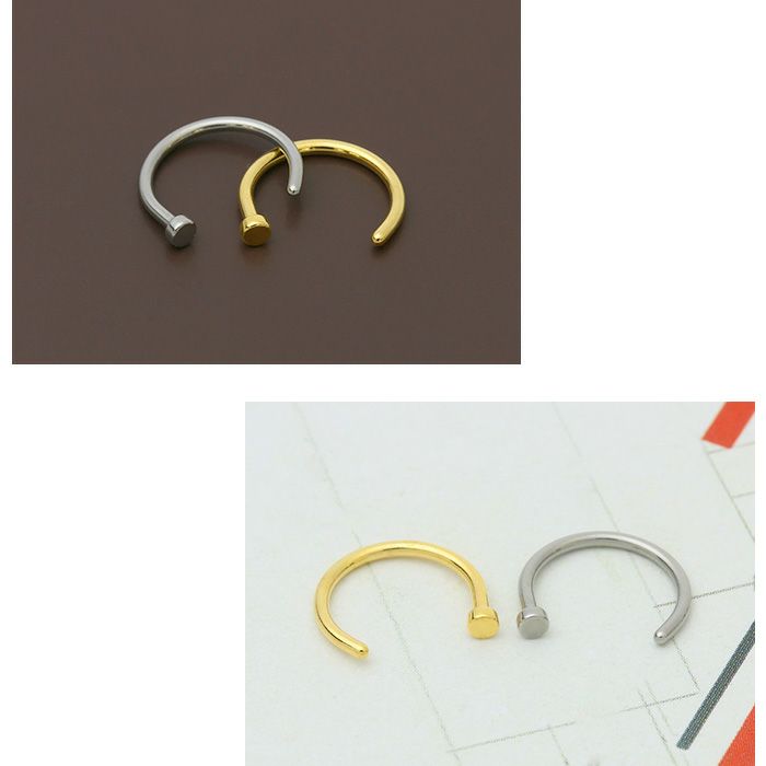 鼻ピアスボディピアスノストリルリング18Gメンズおすすめアクセサリーサージカルステンレス軟骨ピアス専門店凛RINプチプラ