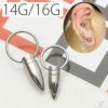 ボディピアス14G16Gビーズリング銃弾ピストル弾シルバーボディーピアス14ゲージ16ゲージスタイリッシュユニセックスメンズボディピレディース軟骨ピアス「BP」「CBR」