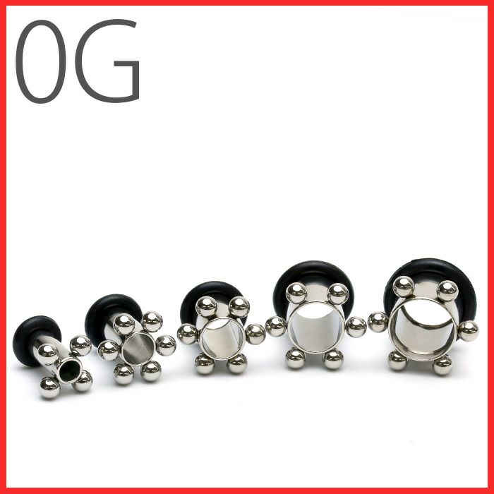 拡張ピアスボディピアスボール付き0Gシングルフレアラージホール専門店凛RINプチプラ激安通販サイエンス量子トンネル金属アレルギー対応メンズスタイリッシュ