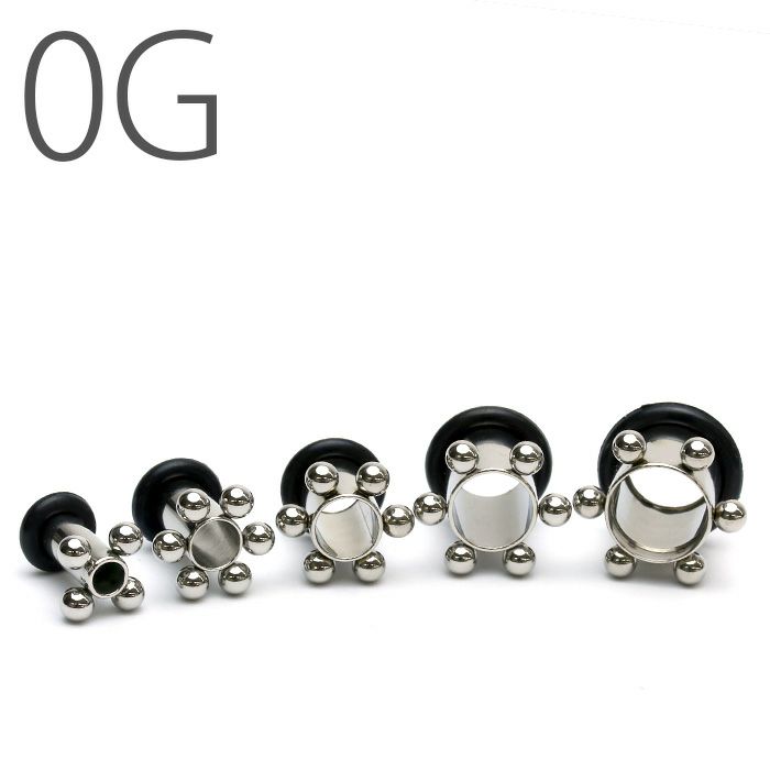 拡張ピアスボディピアスボール付き0Gシングルフレアラージホール専門店凛RINプチプラ激安通販サイエンス量子トンネル金属アレルギー対応メンズスタイリッシュ