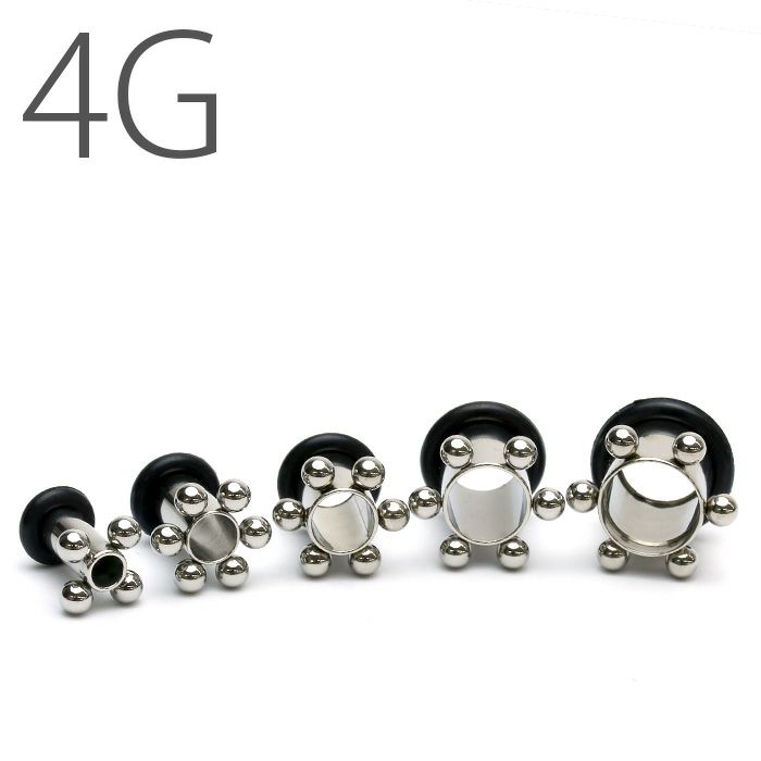 拡張ピアスボディピアスボール付き4Gシングルフレアラージホール専門店凛RINプチプラ激安通販サイエンス量子トンネル金属アレルギー対応メンズスタイリッシュ