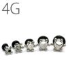 拡張ピアスボディピアスボール付き4Gシングルフレアラージホール専門店凛RINプチプラ激安通販サイエンス量子トンネル金属アレルギー対応メンズスタイリッシュ