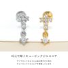 軟骨ピアス ジュエル クロス 十字架 チャーム キュービックジルコニア ストレートバーベル ボディピアス