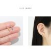軟骨ピアス ジュエル クロス 十字架 チャーム キュービックジルコニア ストレートバーベル ボディピアス