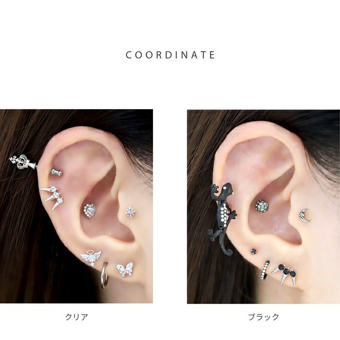 k18 hp-555-17w 極細チェーンピアス(片方タイプ) hirondelle