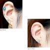 ジュエルフラワーキャッチ＋シルバーストレートバーベルのセットボディピアス花軟骨ピアス14G16G18Gサージカルステンレス耳たぶへリックス「BP」「NAN」「SA」