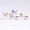 軟骨ピアス蝶々バタフライジュエルかわいいキラキラオーロラクリア上品16Gパピヨン軟骨1014ボディピアス16ゲージストレートバーベルサージカルステンレス専門店凛RIN通販激安