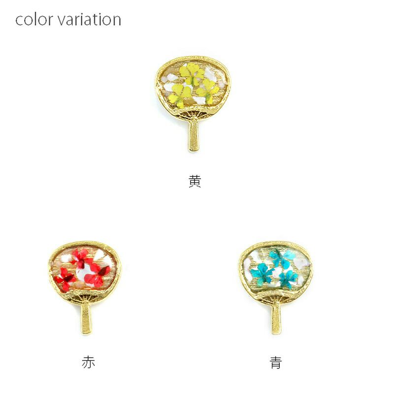 団扇キャッチうちわ軟骨ピアス和風浴衣夏凛オリジナルネジ式14G12G 片耳用キャッチ0224ボディピアス専門店凛RIN成人式アクセサリー激安