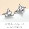 16Gボディピアス三角花ストレートバーベルトライアングルフラワー花びらジュエルサージカルステンレス上品軟骨ピアスボディーピアス【軟骨1074】
