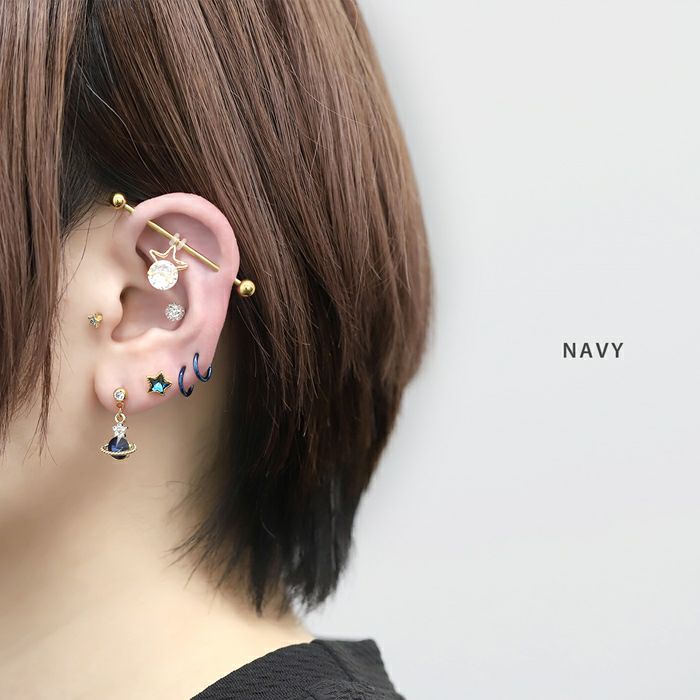ボディピアス軟骨ピアス14G16Gスターコスモオリジナル0185