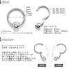 【全品送料無料】ボディピアスキャッチレス16G14G軟骨ピアス18Gつけっぱなしサージカルステンレス金属アレルギー対応かわいい可愛いワンタッチキャプティブビーズリングメンズファーストピアスセカンドピアスシンプル片耳用オービタルヘリックス