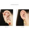 軟骨ピアス アクリルボール 箔 ホイル クリア 綺麗 キラキラ ストレートバーベル ボディピアス