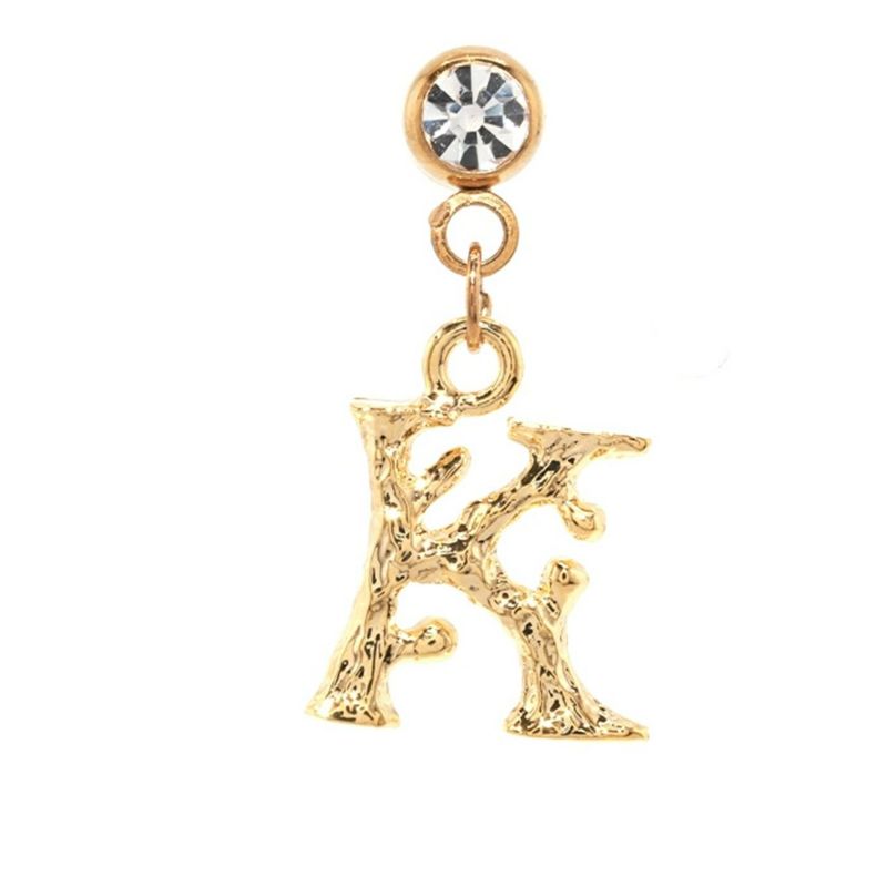 イニシャルモチーフ ピアス・K