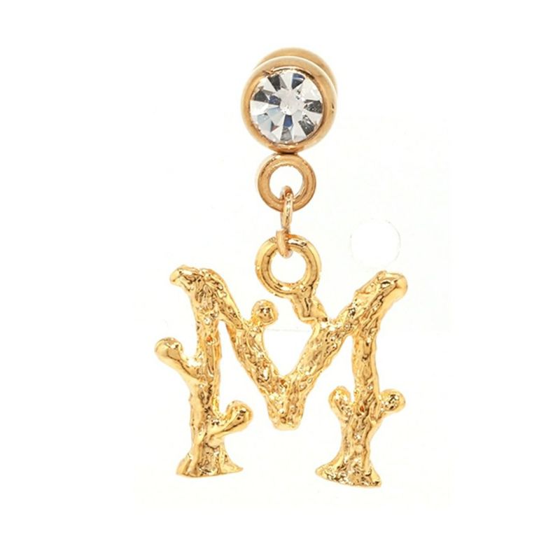 イニシャルモチーフ ピアス・M