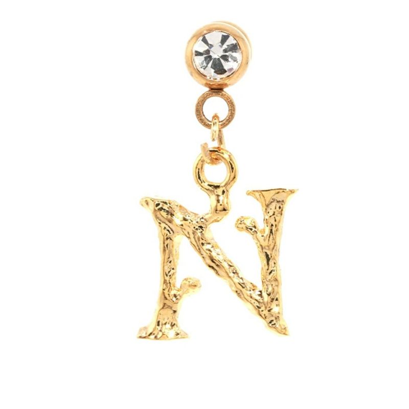 イニシャルモチーフ ピアス・N