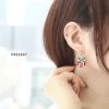 軟骨ピアス16Gボディピアス14Gクリスマスツリーリースサンタクロース雪の結晶プレゼントチャーム付きジュエルXmas16ゲージ14ゲージピアスストレートバーベル片耳用サージカルステンレス耳オリジナル0198