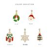 軟骨ピアス16Gボディピアス14Gクリスマスツリーリースサンタクロース雪の結晶プレゼントチャーム付きジュエルXmas16ゲージ14ゲージピアスストレートバーベル片耳用サージカルステンレス耳オリジナル0198