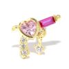 かわいい ピストル 軟骨ピアス ゴールド・ピンク