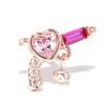 かわいい ピストル 軟骨ピアス ピンクゴールド・ピンク
