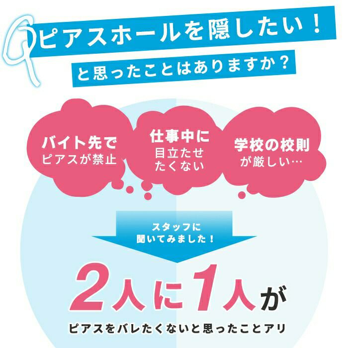 バレないピアスの決定版！強化ガラス製透明ピアスボディピアス専門店凛通販おすすめ